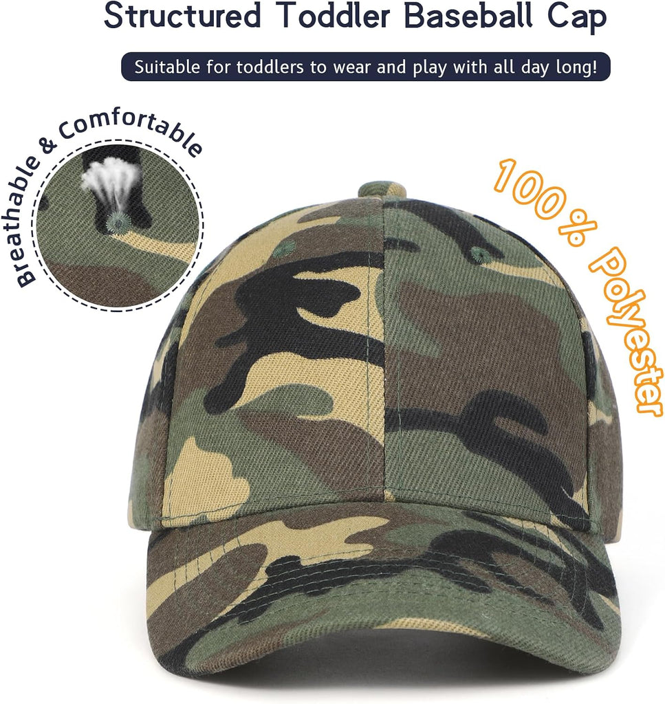 Toddler Baseball Hat Adjustable Kids Hat for Boys