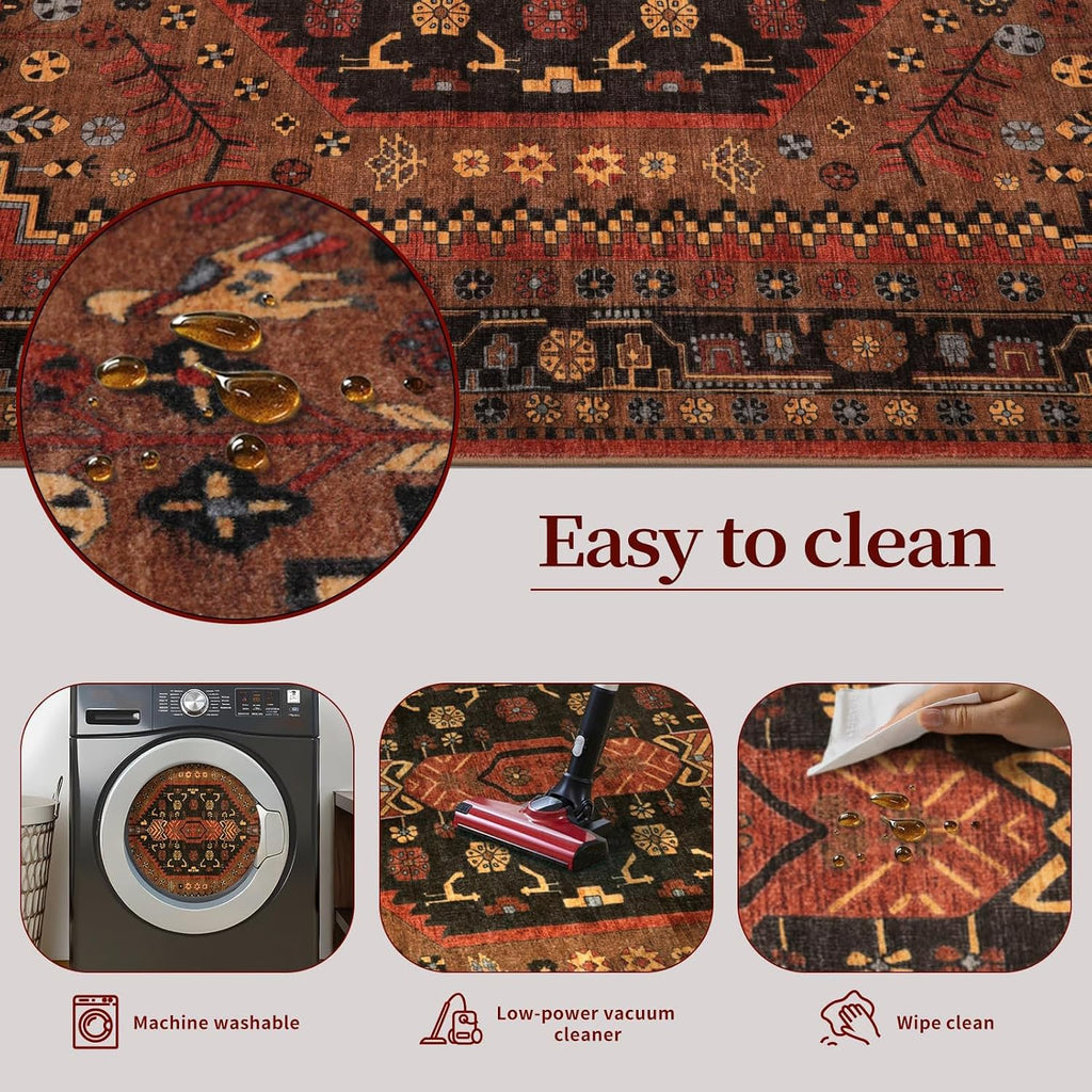 2x10ft Long Hallway Runner Rug,Thin Washable Carpet