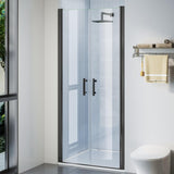 34" W ×72" H Frameless Pivot Shower Door, Pivot Swing Shower Glass Door