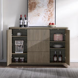 Buffet Cabinet with Storage 54.7" Large Modern Accent Storage Cabinet with Doors and Shelves Fluted Sideboard Credenza