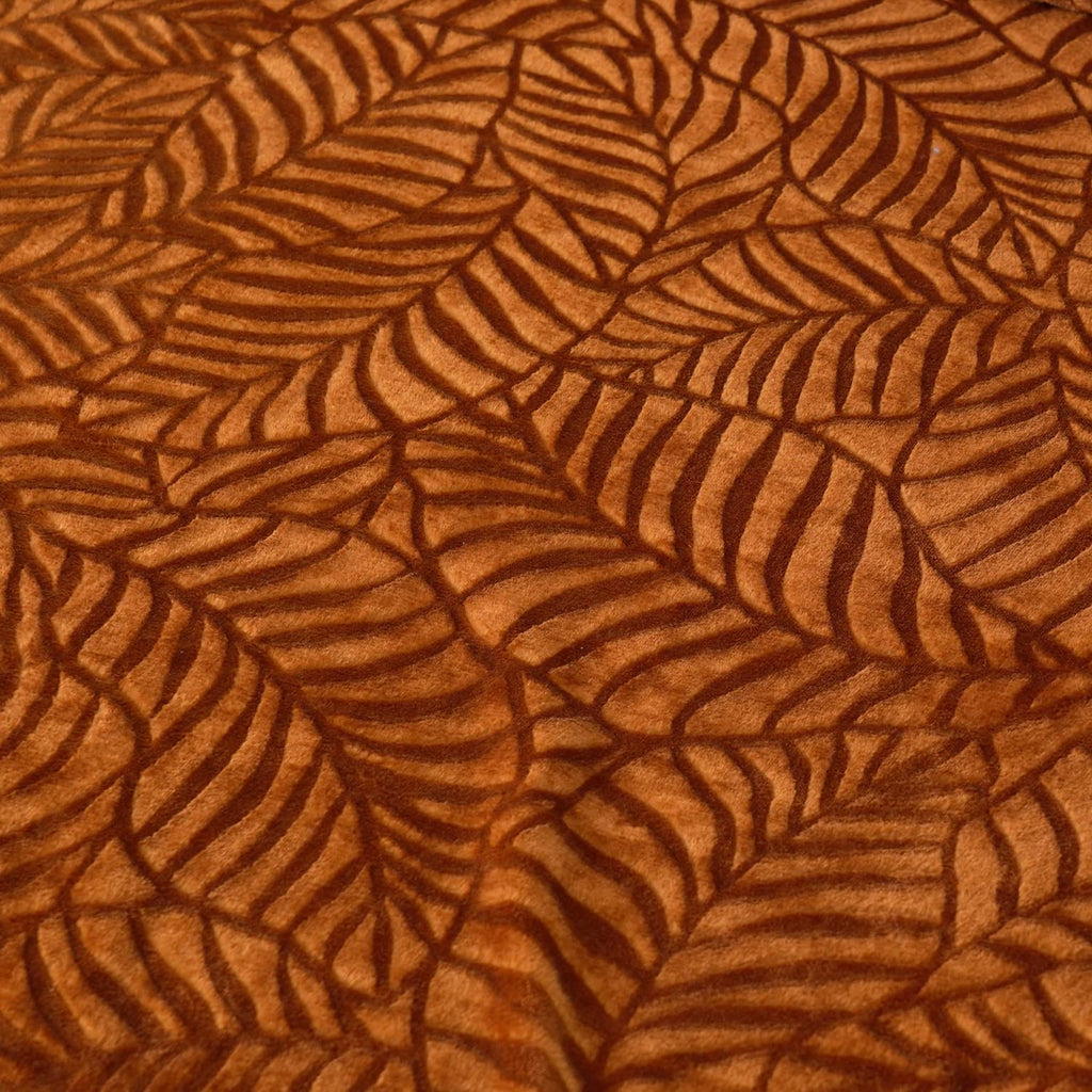 Super Soft Flannel Fall Throw Blanket, 60 x 80 Inches, Caramel