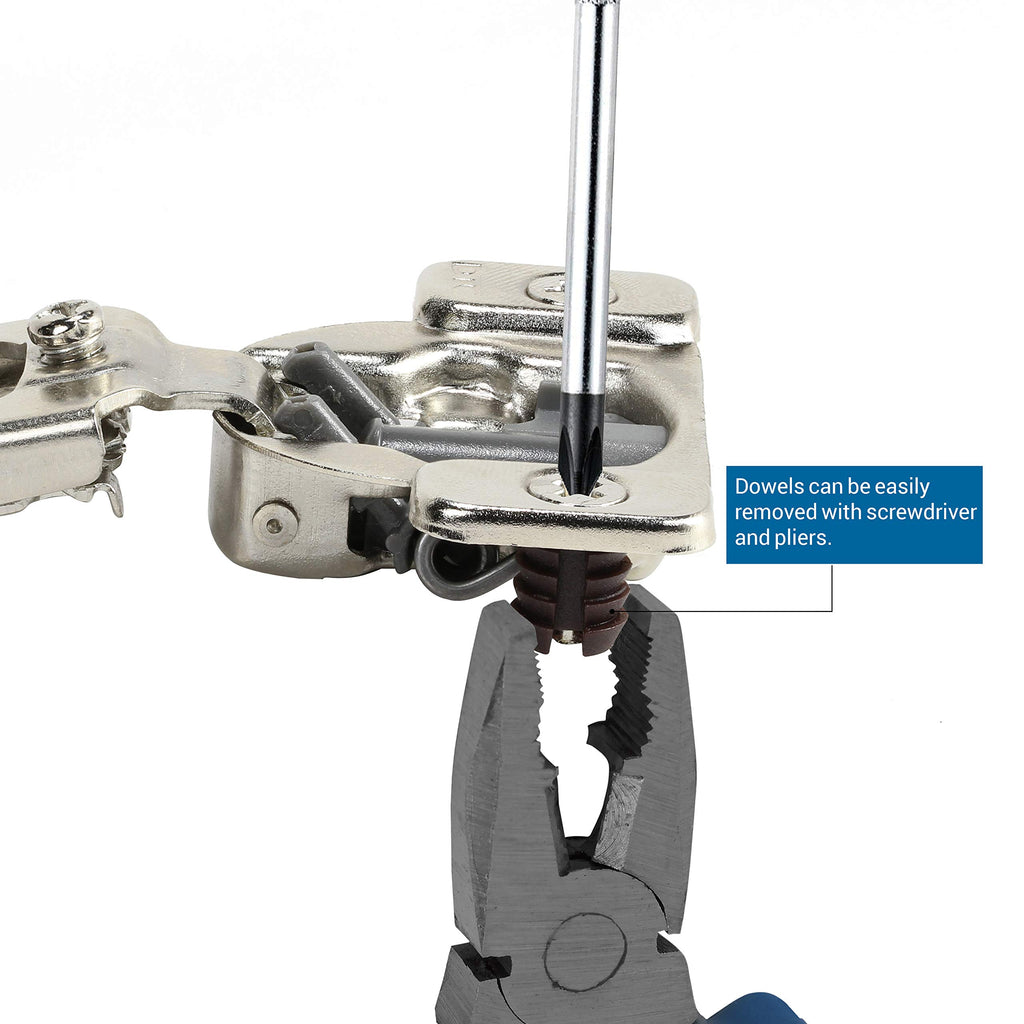 1-1/4" Overlay Soft Close 105 Degree 2 Cam Press in Face Frame Concealed Cabinet Hinge 6-Way Adjustable E8Q115NH (25