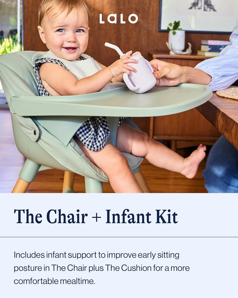 The High Chair Infant Kit - Convertible Wooden High Chair for Babies & Toddlers with Infant Support & Cushion, Grows