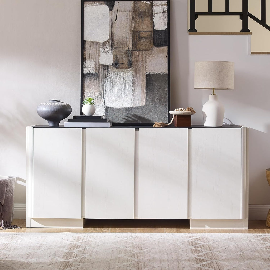 66" Large Sideboard Buffet Cabinet with Storage, 30" Tall Modern Kitchen Storage Cabinet, Adjustbale Shelf, Coffee Bar