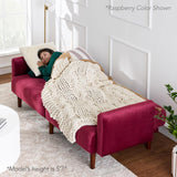 Best Choice Products 77" Mid Century Modern Velvet Loveseat Sofa, Couch, Convertible Sofa Sleeper Bed w/Real Wood