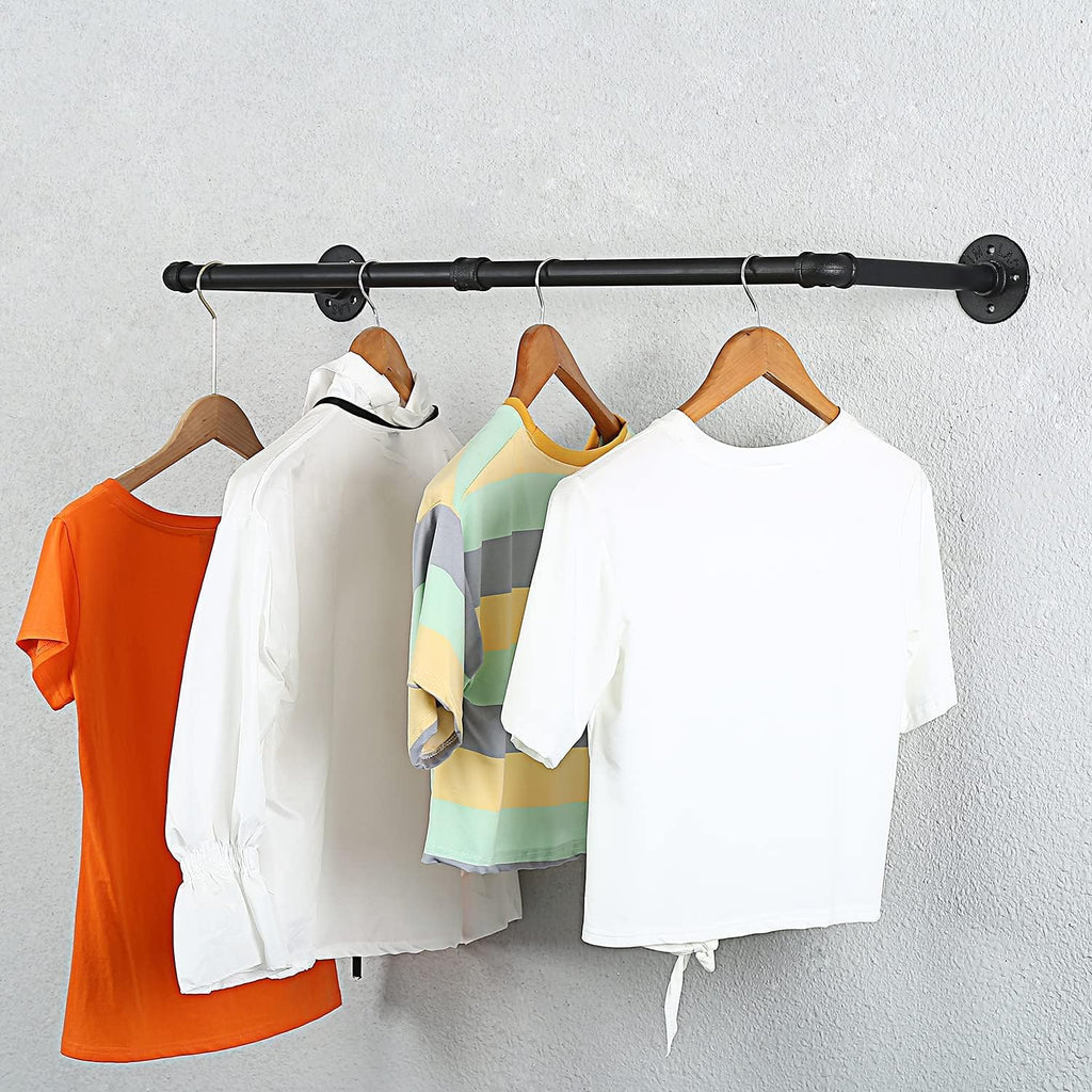 36" Wall Mounted Clothes Rack, Closet Rods for Hanging Clothes