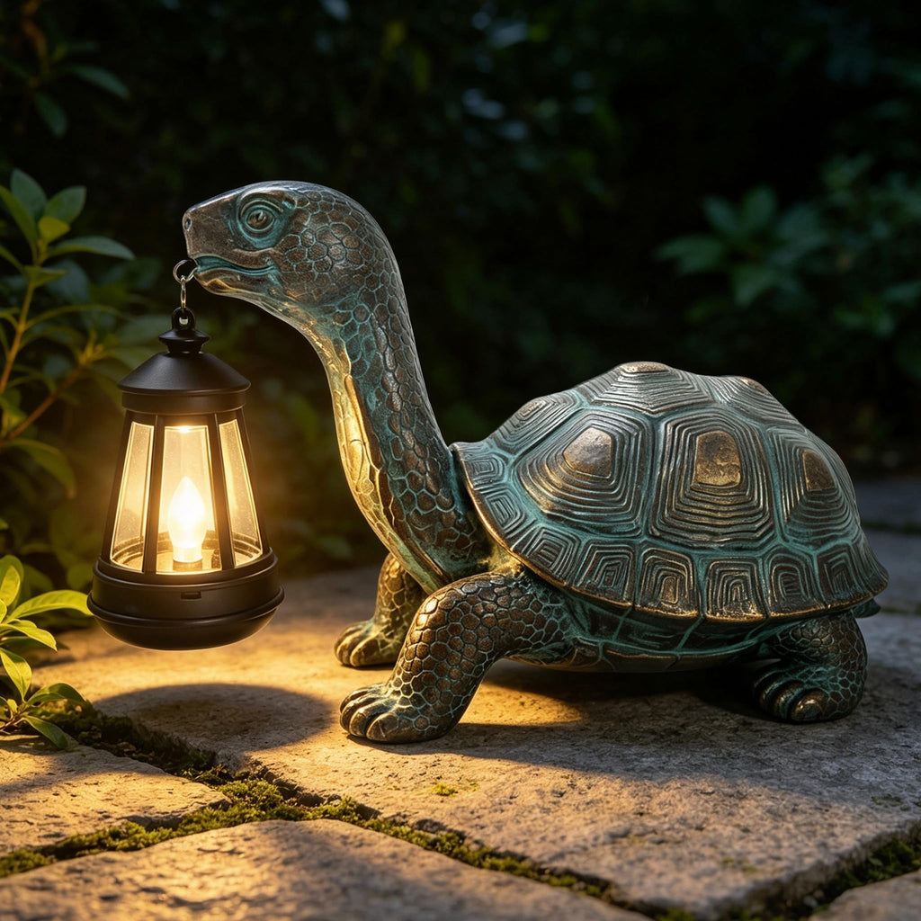 Solar Turtle Garden Statue with Hanging Solar | Casa Home Living