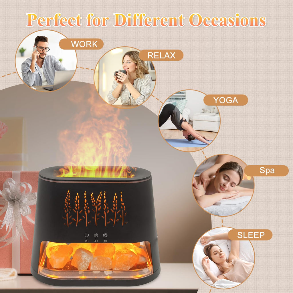 Essential Oil Diffuser Himalayan Salt Lamp, 49 Color Combinations