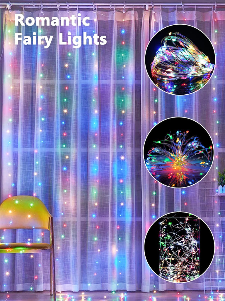4 Pack Fairy Lights Battery Powered with Remote Twinkle Lights Multicolor