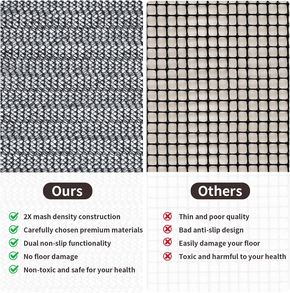 Non Slip Rug Pads 8x10 Ft Non Skid Thick Rug Pad Gripper - Set of 80