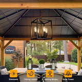 Solar Chandelier Outdoor, 14" Farmhouse Waterproof Dimmable  - Image 2
