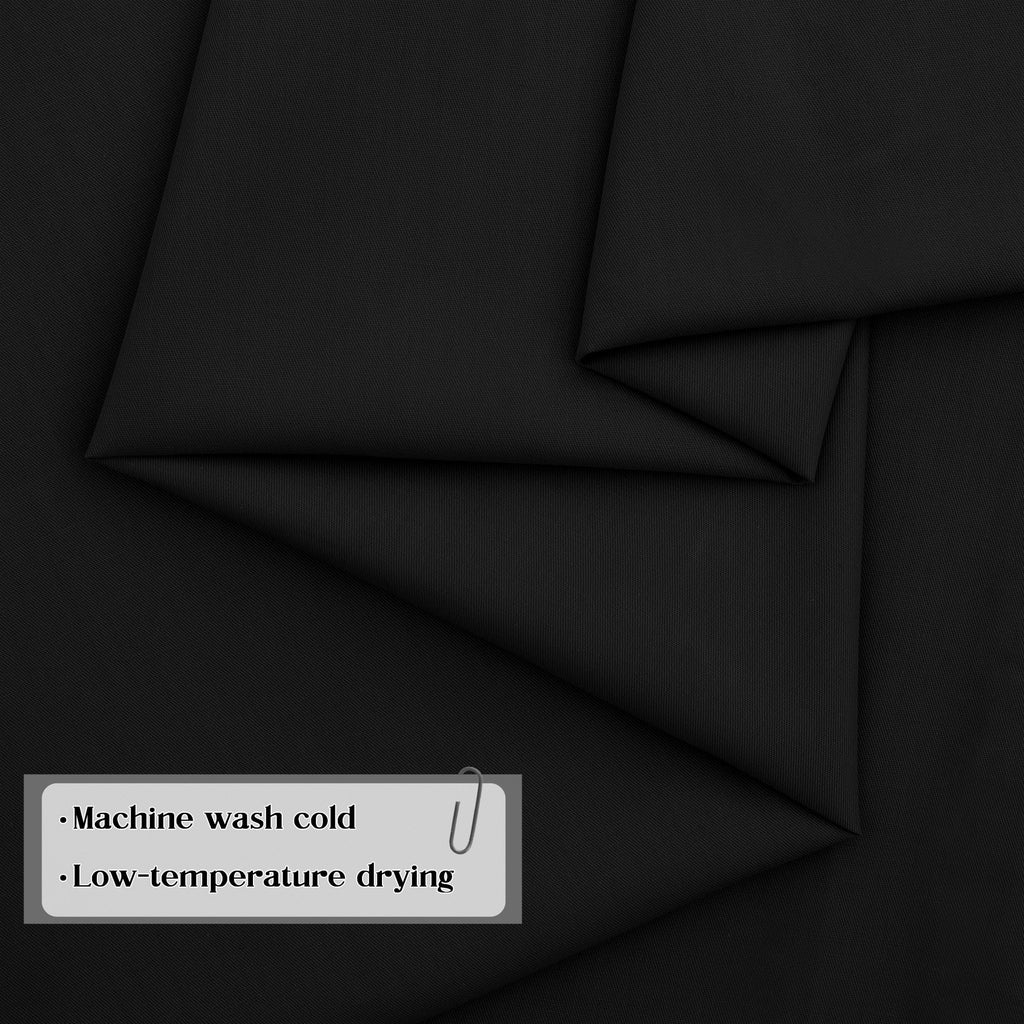 2 Yard Black Cotton Fabric 56 Inch Wide for DIY Crafts