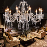 Modern Elegant 10 Lights K9 Crystal Glass Chandelier Pendant Ceiling Lighting European Style for Dining Living Room Bedroom Transparent, 10 E12 Bulbs Required A110-B082GC5W2Q