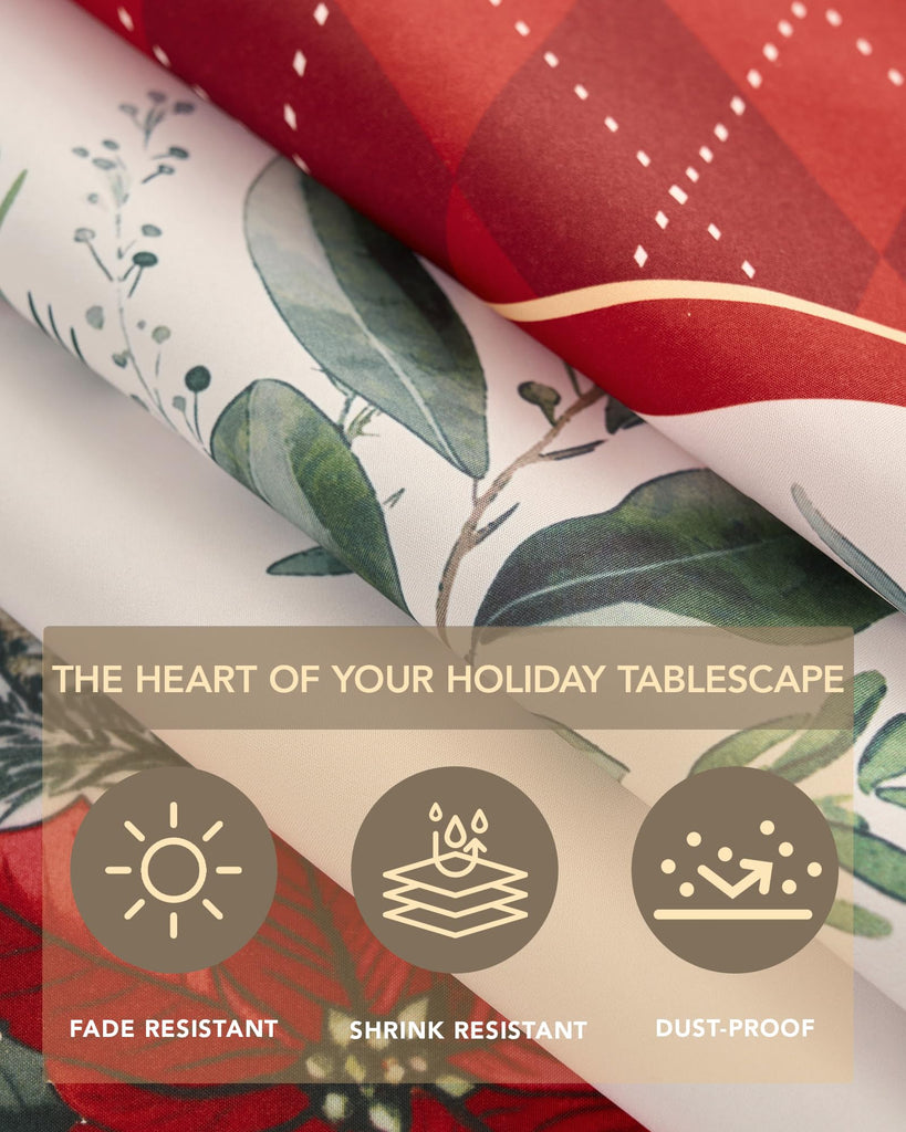 Christmas Tablecloth Rectangle, Holiday Dining Decor, 60x102 Inch