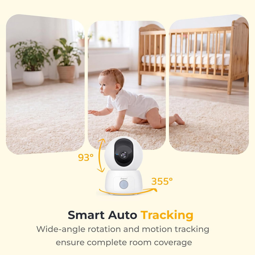 Baby Monitor C3 Kit, 3MP WiFi 6 PTZ Camera with 5" Wireless Display