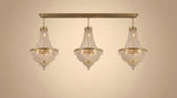 Set of 3 French Empire Crystal Chandeliers - Gold Finish - H30" X W17" 4 Lights Each - Dining Room, Foyer, Entry Way, Living Room