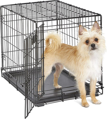 24-Inch iCrate for Small Breeds, 12-20 lbs, Single Door Folding Dog Crate with Divider Panel