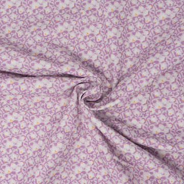 100% Cotton, 108" Wide, Preshrunk, Lightweight, Quilt Backing Fabric for Sewing and Craft Floral Purple Pattern, Cut