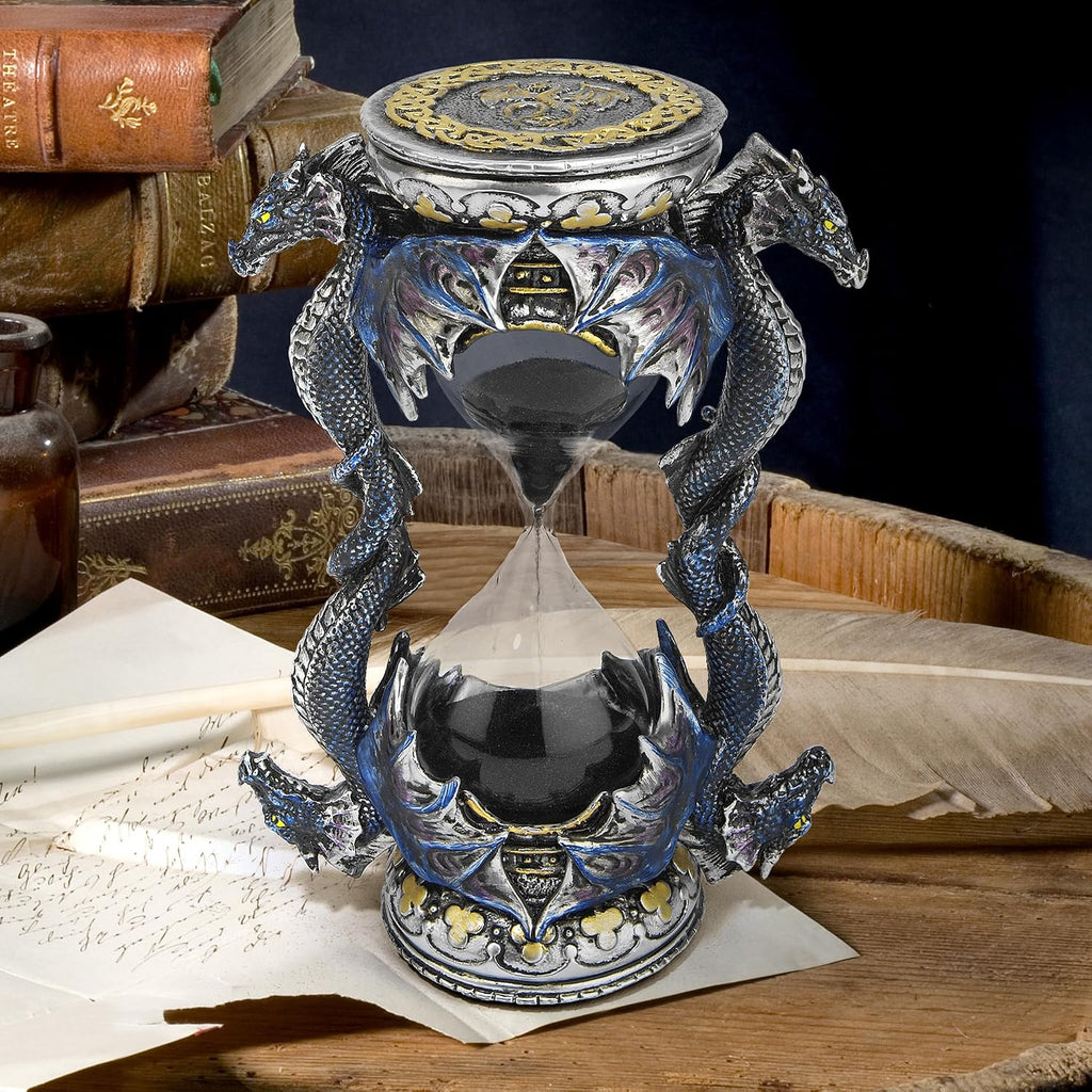 WU70646 Death's Door Dragon Gothic Decor Statue Hourglass Sand Timer, 6 Inch, Single