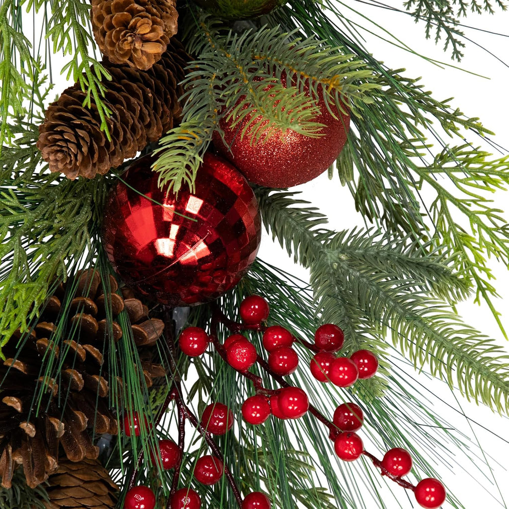Real TouchTM Pinecones Ornaments Artificial Christmas Wreath 36"