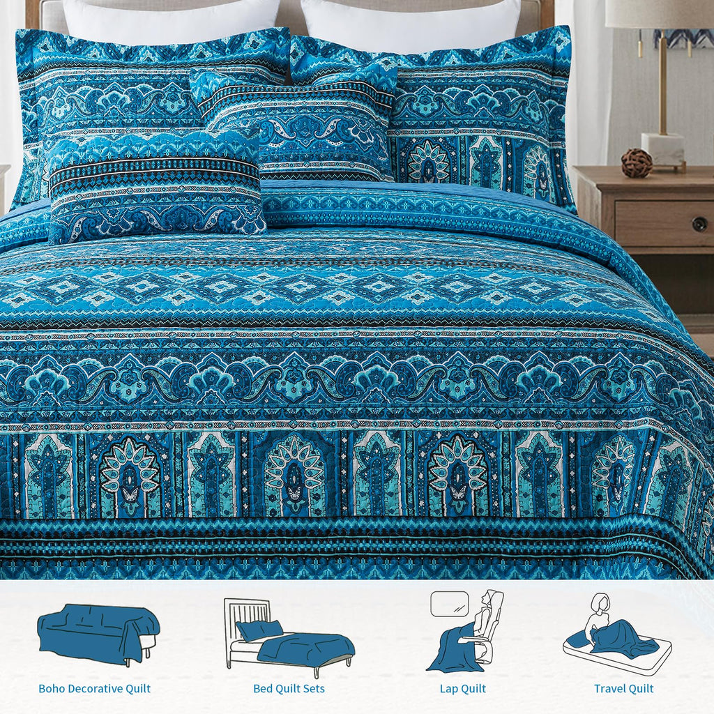 Cotton Quilts, 3 Pieces Quilt Bedding Set