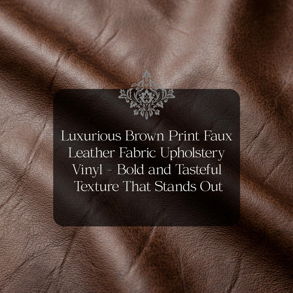 Faux Leather Upholstery Vinyl Fabric by the Yard - 54" Wide, 0.8mm Premium Material for Tablecloths, Boat Seats