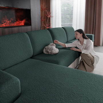 Couch Cushion Covers for Sectional Sofa, Stretch Soft Sofa Slipcovers