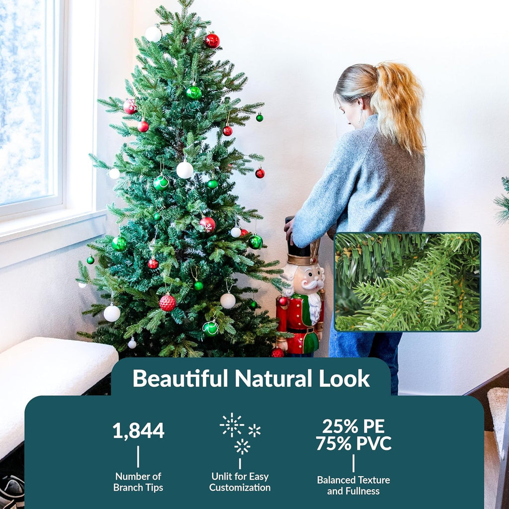 Stately and Slim Unlit Artificial Christmas Tree