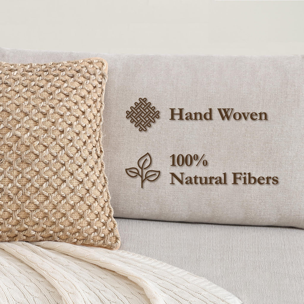 Jada Decorative Throw, Includes Accent Insert, Premium Woven Design, Living Room Décor, (2) 20" x 20" Pillow Covers