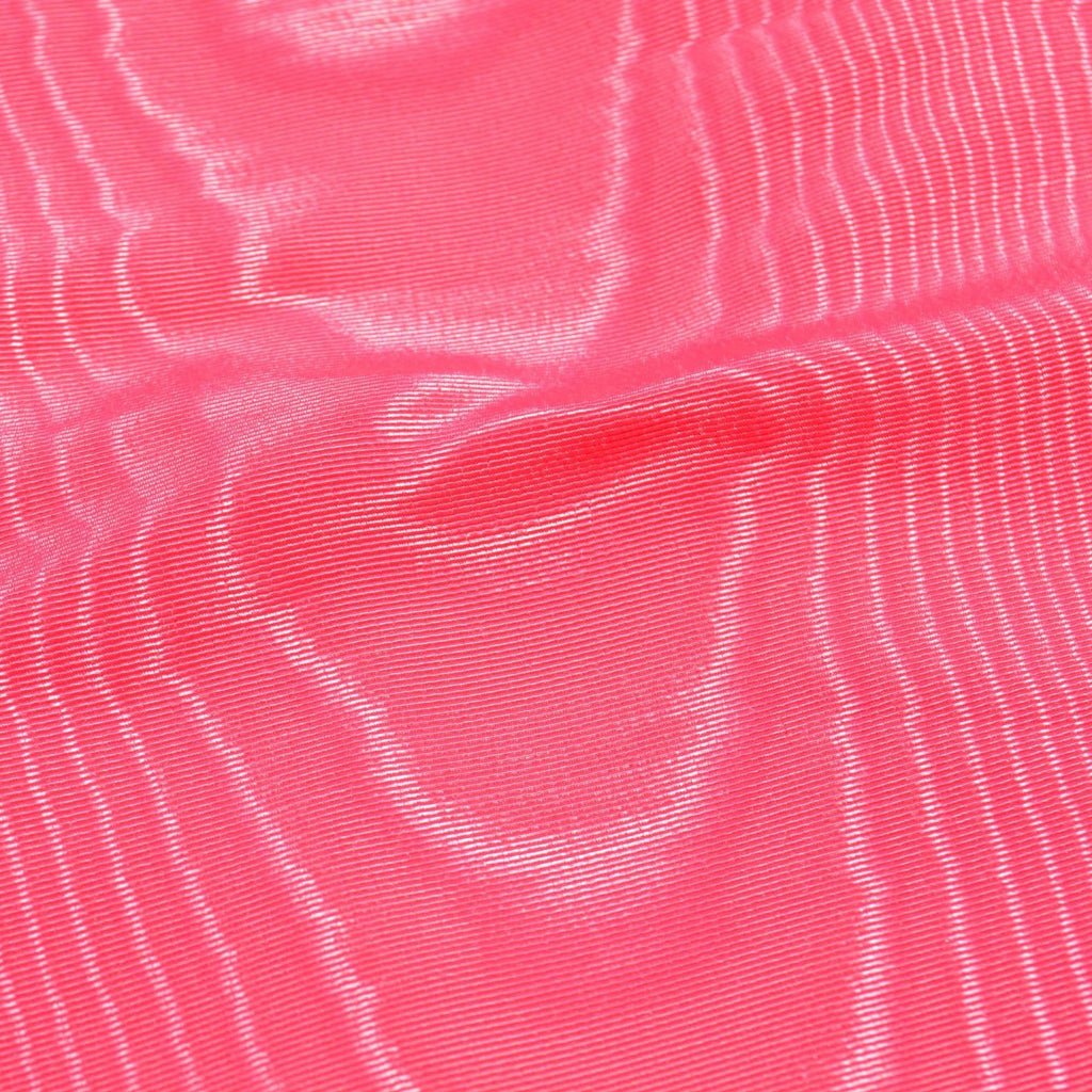 Moiré Fabric by the Yard | Dark Pink | 54" Watered Finish Drapery Curtain Upholstery Dress Fabric | Oeko-TEX Recycled