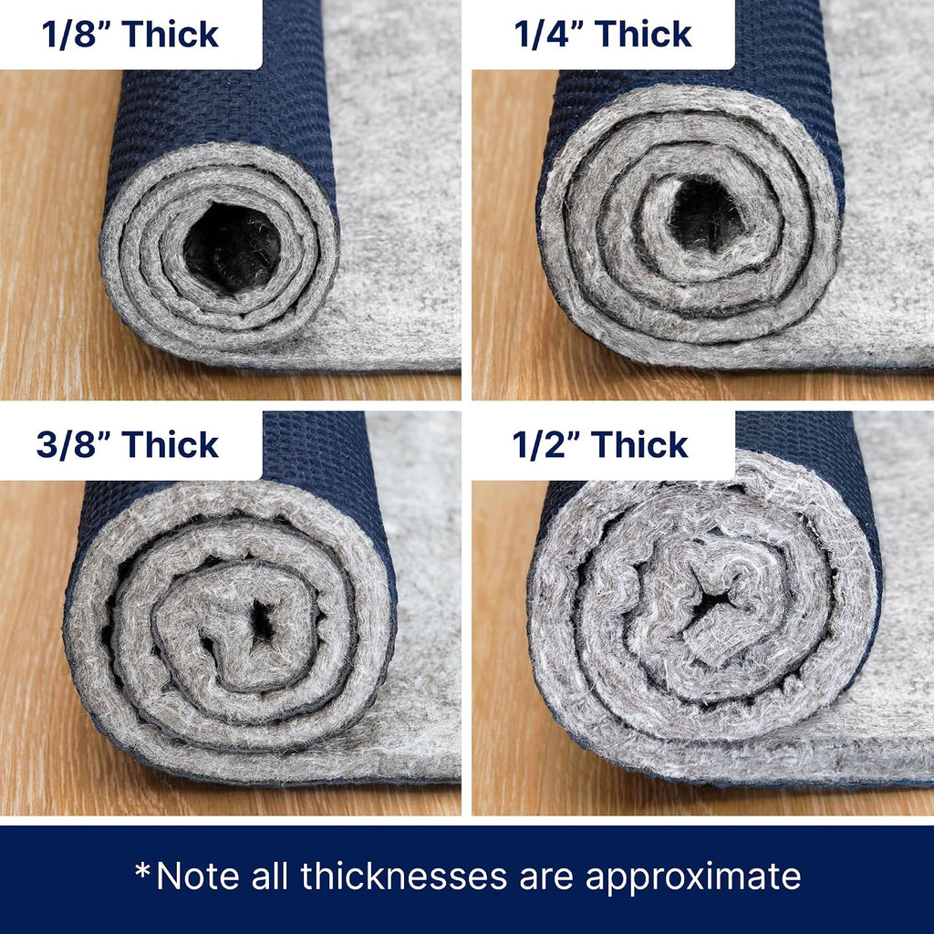 Eco-Complete - 9'x12' - 1/2" Thick - Premiere Felt and Rubber Non-Slip Rug Pad, Made in USA, Low VOCs, 5-Year Warranty - Set of 108