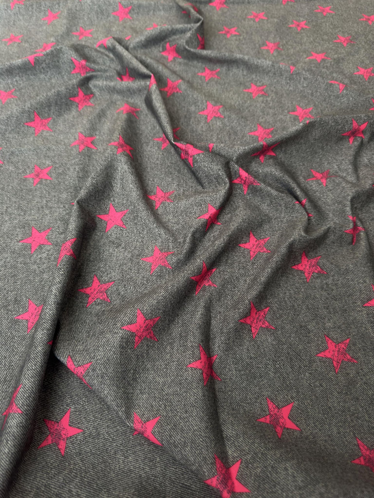 Star Print Premium Nylon Spandex Fabric - Ultra-Soft & Stretchy 4-Way Stretch Fabric by The Yard - Perfect for