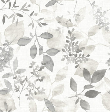 By WallPops NUS3144 Breezy Peel & Stick Wallpaper, Grey
