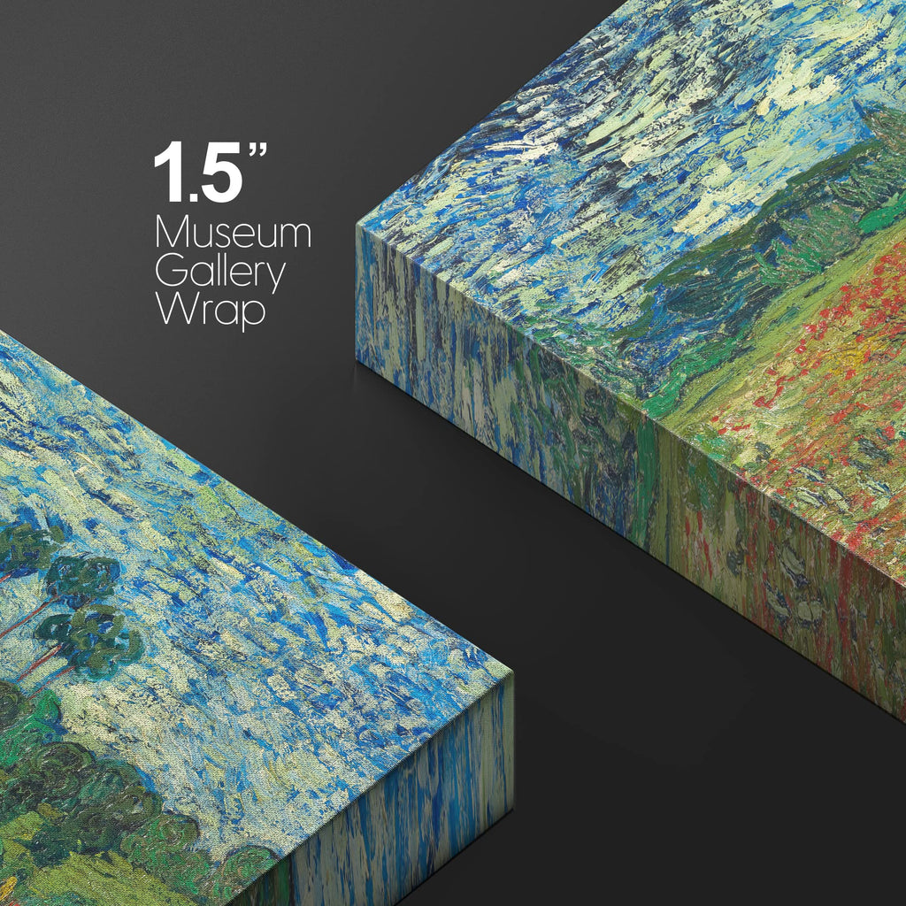 Poppy Field by Vincent Van Gogh Canvas Print Wall Art Famous Painting Reproduction - 24" x 36"