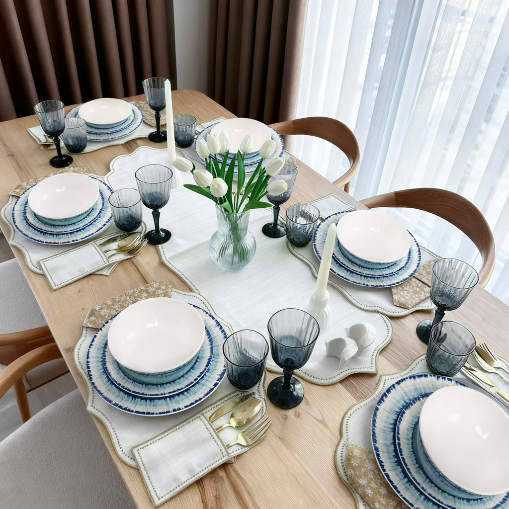 Melamine Dinnerware Set of 18 Pcs Dinner Dishes Set, Lightweight Unbreakable for Indoor and Outdoor Use, BPA Free