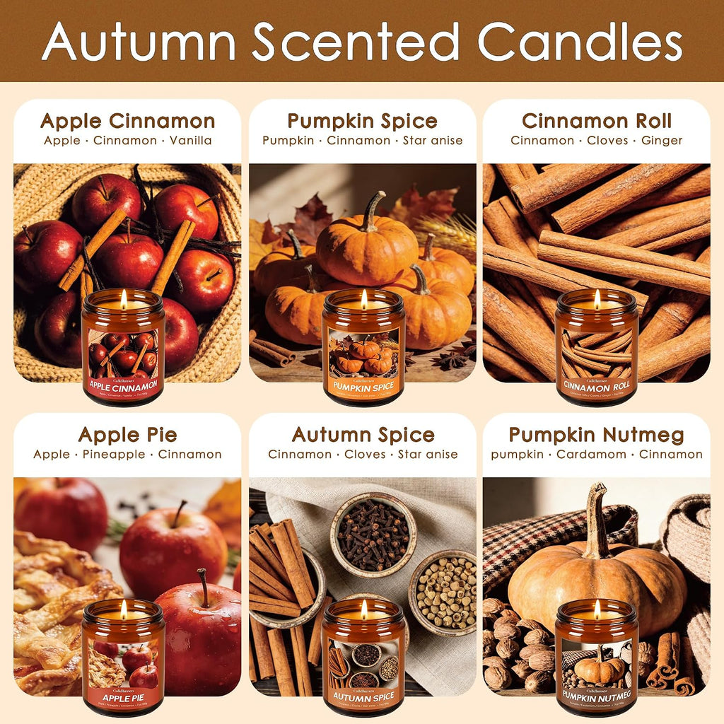 Fall Scented Candles - Soy Wax Candle, 42 oz - Set of 42