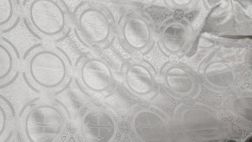 Cross Brocade Off White Matte 60" Wide Y