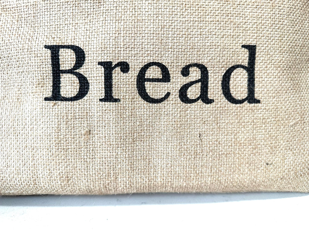 Bread Storage Bin- Burlap basket for keeping Bread, Rolls and other items Counter or Pantry