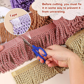 Gray Fringe Trim, 5 Yards x 4inch Fringe Trim Curtain Tassel Thick Long Fabric Sewing for Curtain Sofa Clothes DIY