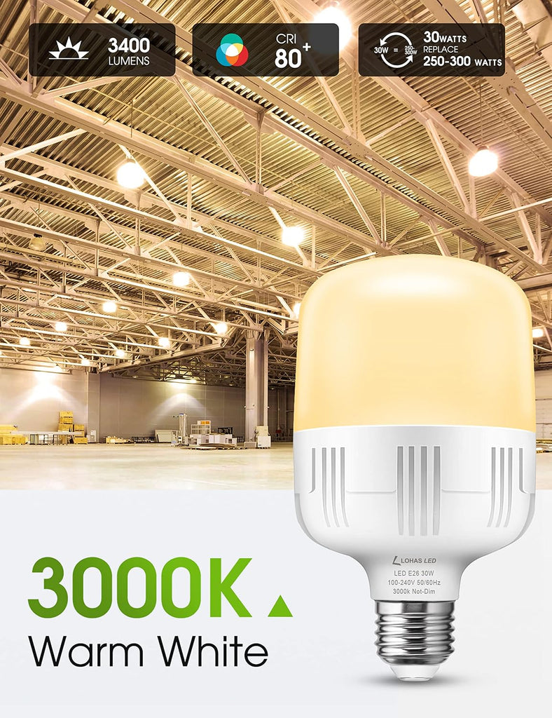 Super Bright Light Bulbs, 250-300W Equivalent