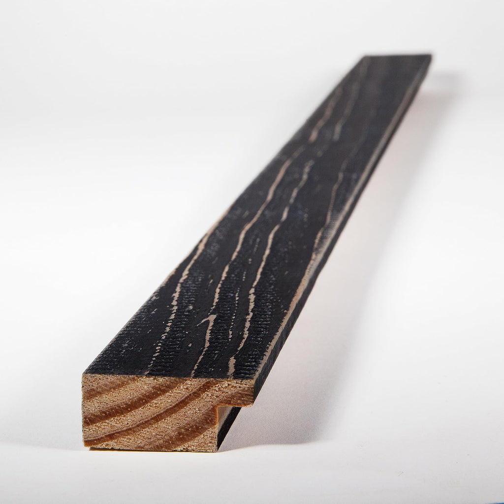 24x36 Inch Black Picture Frame, This 1.5" Custom Wood Poster Frame is Weathered Barnwood Style in Black, for Your Art