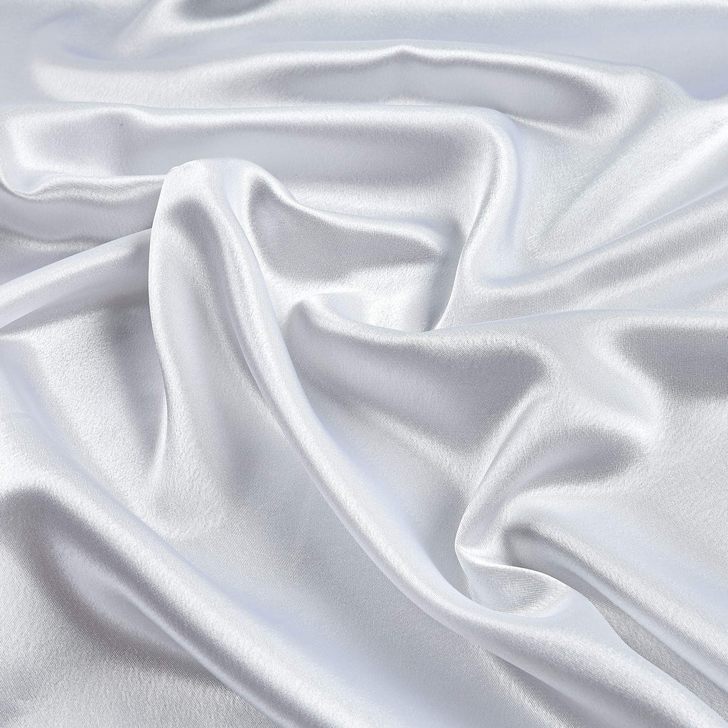 Crepe Back Satin White, Fabric by the Yard