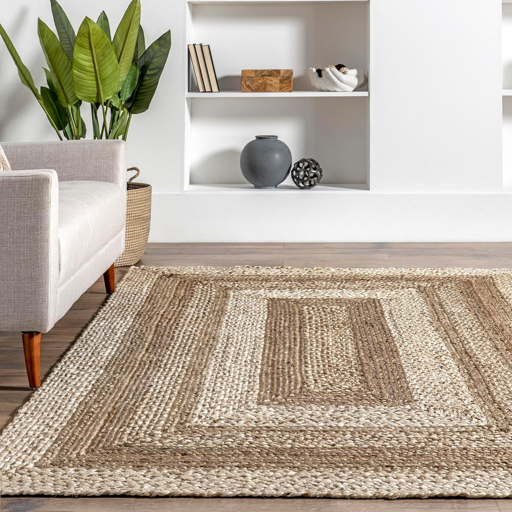 Charlene Natural Ombre Power Loomed Area Rug, Oval
