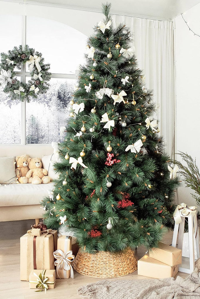 Christmas Tree Collar Woven Seagrass 24" - Rustic Handwoven Holiday Tree Base Cover, Durable & Stylish Alternative to