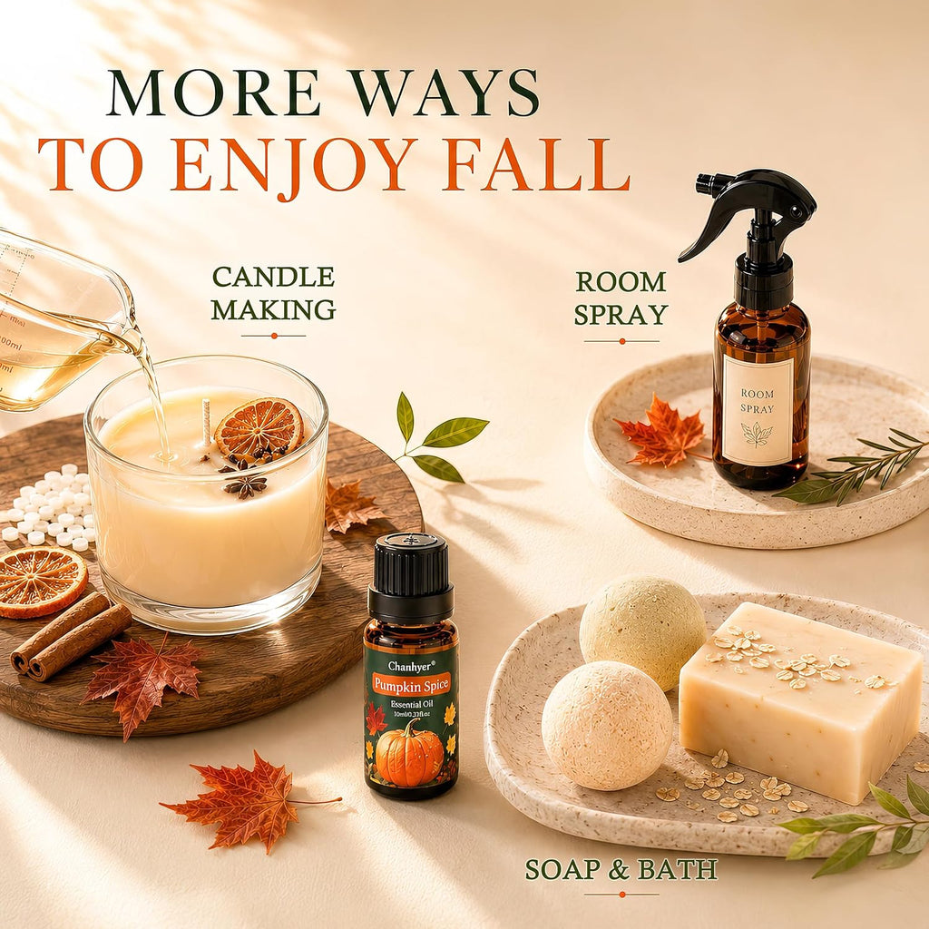 Autumn Fall Essential Oils Set for Diffusers 6 x 10 ml - Set of 6