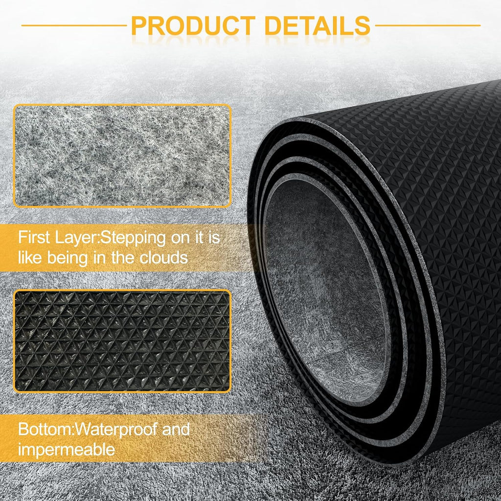 Non Slip Felt Rubber Rug Pad, Thick Felt Rug Pads for Hardwood Floors, Under Area Rugs Protective Cushion Pads - Set of 30
