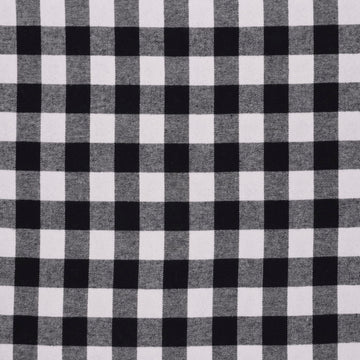 Yarn Dyed Flannel Small Buffalo Check, Black/White