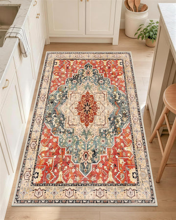 2x4 Washable Accent Rug Non Slip Carpet Kitchen Bedside