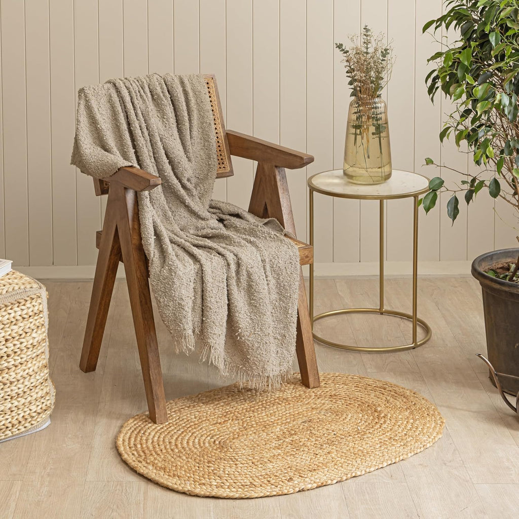 Oval Braided Jute Area Rug | 2. | Natural