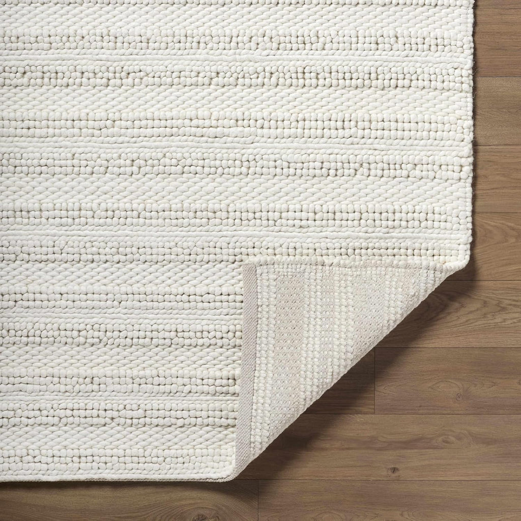 Coskun Wool Living Room, Bedroom Area Rug - Striped Textured - Bohemian Transitional Modern Minimalist Contemporary